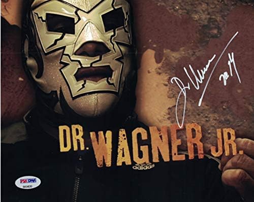 PSA/DNA Authentic Dr Wagner Jr ลายเซ็น Lucha Underground 8x10 แก้ไขภาพถ่าย - สีขาว Deco