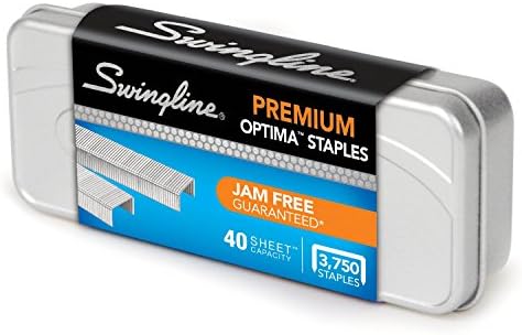Swingline Staples, Optima, Premium, ความยาว 1/4 , แยมฟรี, 210 ต่อแถบ, 3,750/box, 5 แพ็ค