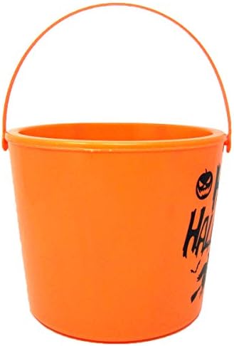 Orange Happy Halloween Trick หรือ Treat Led Candy Bucket, 6 1/2 นิ้ว