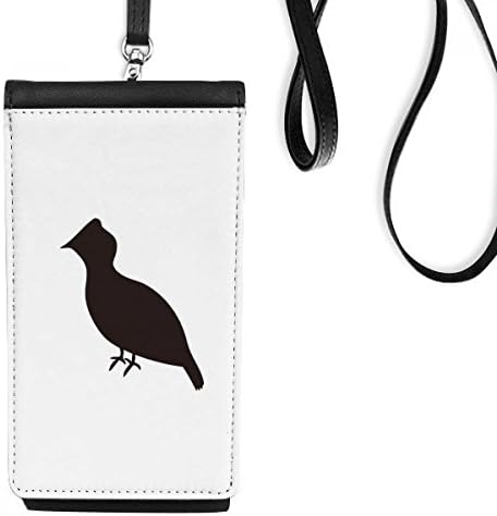Black Grouse Animal Portrayal โทรศัพท์กระเป๋าเงินกระเป๋าเงินแขวนกระเป๋ามือถือกระเป๋าสีดำกระเป๋า