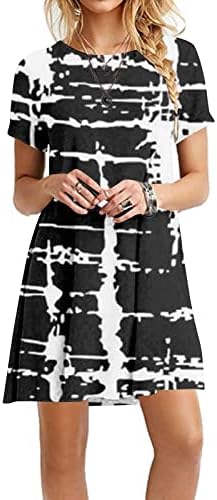 ชุดฤดูร้อนสำหรับผู้หญิง 2023 ชายหาดชุดเดรสสีดำแน่นบวกขนาดชุดเดรส Maxi ชุดเดรสผู้หญิงแฟชั่นแฟชั่นอเนกประสงค์ที่พิมพ์ย้อนยุครอบคอแขนสั้นชุดสั้นชุดเดรสเชือกแขวนคอ