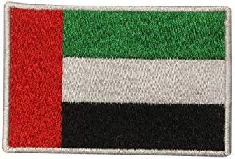 UAE/Emirates National Flag Emproidered Iron on Sew บนป้ายแพทช์สำหรับเสื้อผ้า ฯลฯ 9 x 6 ซม.