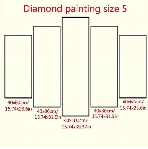 ชุดภาพวาดเพชร DIY 5D สำหรับผู้ใหญ่ 5 ชุด/ชิ้นงานเย็บปักถักร้อยเพชรเต็มรูปแบบคริสตัล Rhinestone ข้าม Stitch Diamond