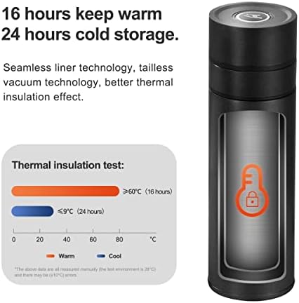 Jiazhigang 16oz Vacuum ฉนวน 316L ขวดน้ำสแตนเลส, BPA กันเหงื่อออกคู่ฟรีเพื่อให้เครื่องดื่มเย็นเป็นเวลา 24 ชั่วโมงหรือร้อนเป็นเวลา